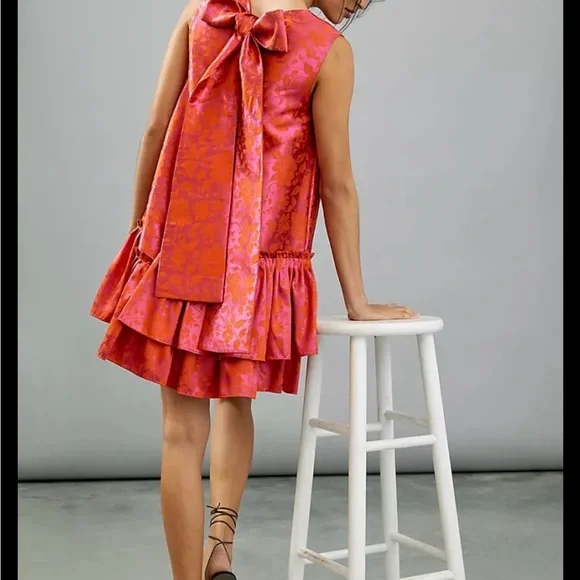 Exquise Pink and Red Floral Dress - Picture 3 of 10